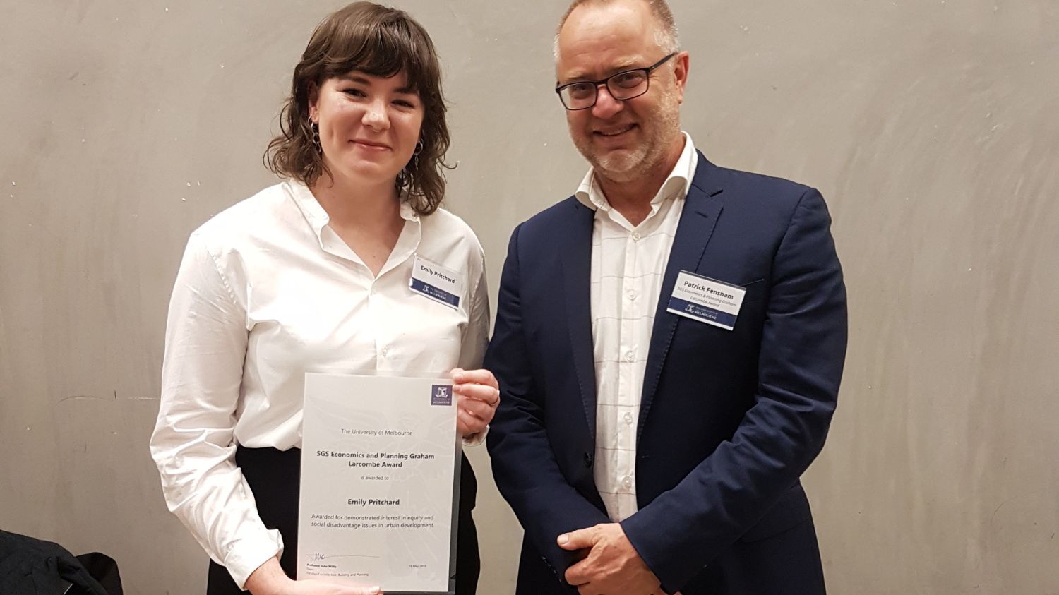 SGS Economics Planning Graham Larcombe Scholarship