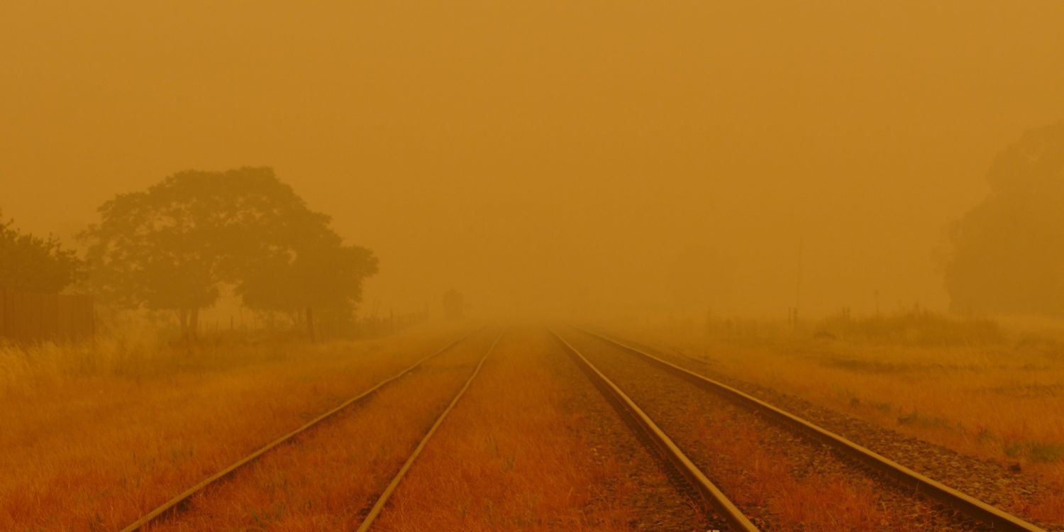 SGS Economics and Planning Bushfire haze Junee NSW Jan 2020 Melbourne to Sydney rail link editorial only